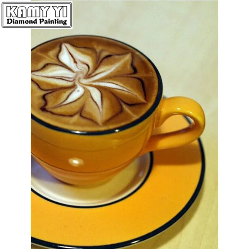 Алмазная кофейная чашка латте кофе 5d полная дрель алмазные картины diy Живопись