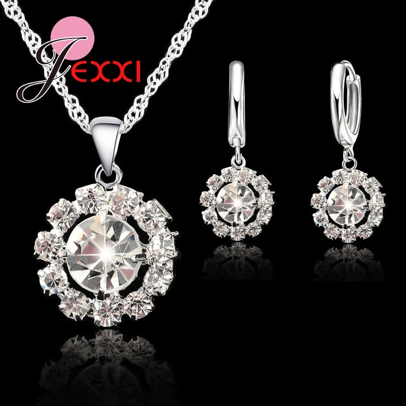 

Комплект из колье и серёг, из серебра 925 пробы