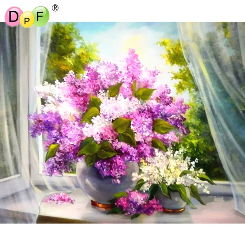 Цветочная 3D Алмазная вышивка сделай сам картина Элегантная крестиком в виде