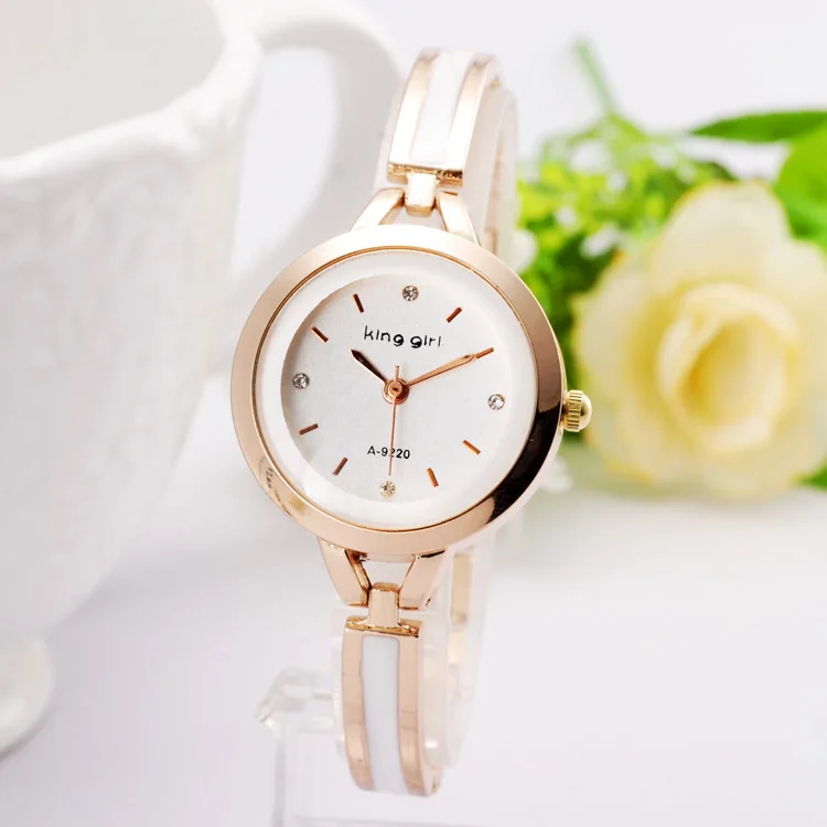 Женские часы с имитацией золота и керамики модные красивые женские цирконом