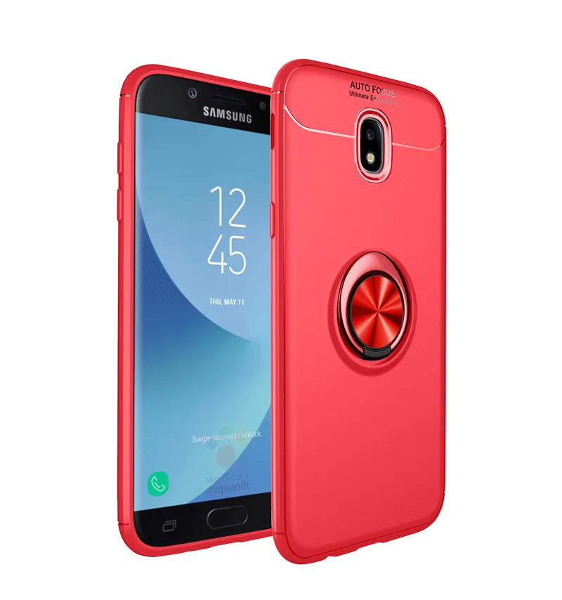 All Red Чехол-бампер для samsung Galaxy J3 J5 J7 Pro, кольцевой чехол SM-J330F/DS SM-J330FN SM-J730F/DS SM-J730FM/DS SM-J530F/DS J530FM/DS - Цвет: All Red