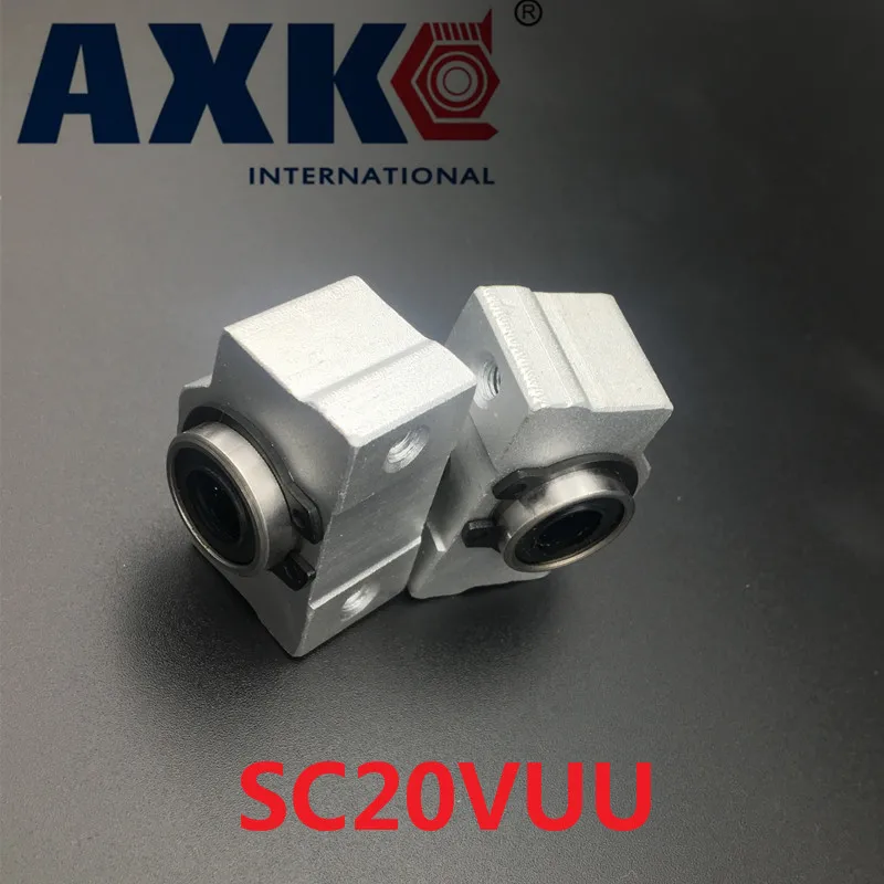 Axk 2 шт. Sc20vuu Sc20v Scv20uu Scv20 20 мм блок ЧПУ сделай сам короткий скользящий Блок Линейный