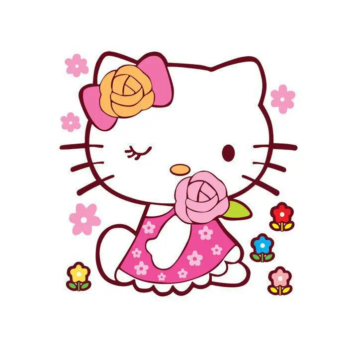 Hello kitty мультфильм Милая наклейка на унитаз Водонепроницаемый Ванная комната