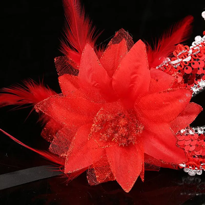 Women Girls Sequins Flower Mask Princess Ball Masquerade Mardi Gras Halloween Carnival Dress Party Supplies|Аксессуары для