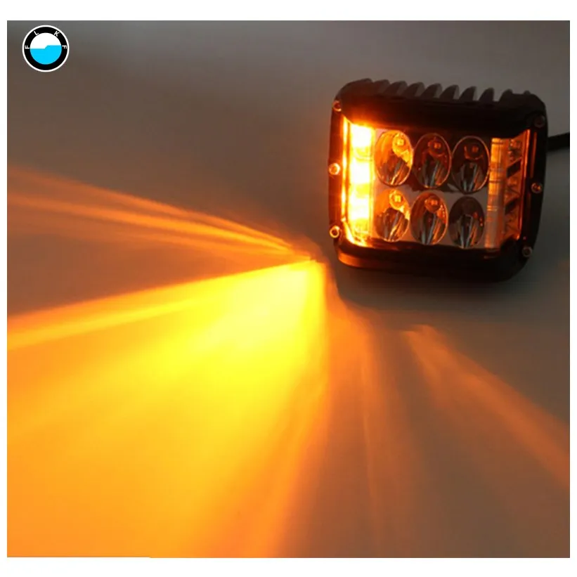 Goedkoop 21 Paar/2 Stuks Side Shooter Dual Led Cube Werk Licht Voor Suv Truck Auto Atv 4 Inch 3 Side Shot Pod Cubes Led 'S Werk Licht.