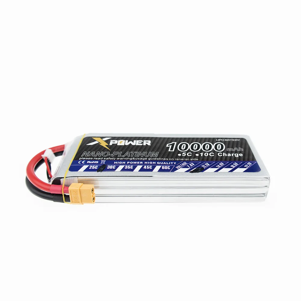 Lipo батарея 11 1 v 3s 10000mah 30C max 35C Xpower литиевые батареи XT60 T разъем для радиоуправляемых