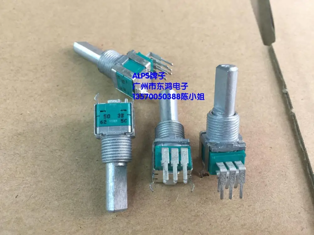 Высокоточный потенциометр ALPS Alps RK09L двойной B50K * 2 длина оси 20 мм шт.|alps rk09l|potentiometer