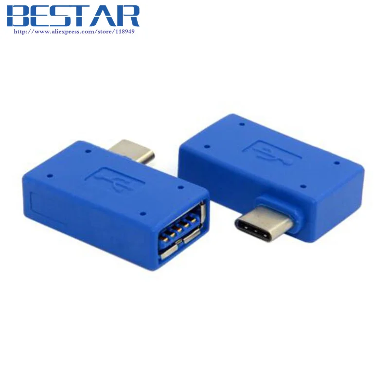 Прямоугольный 90 градусов USB 3 1 type c C Type папа к 0 A Женский OTG адаптер Коннектор