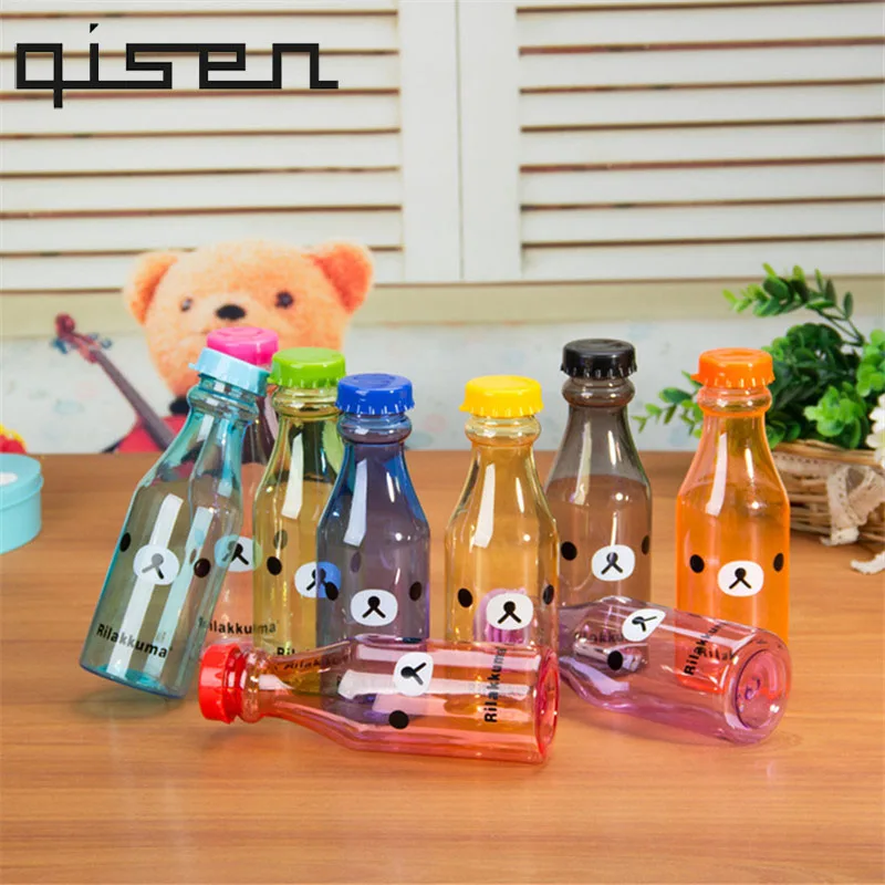 Qisen портативные бутылки для воды без BPA герметичные 9 цветов|bear water bottle|unbreakable