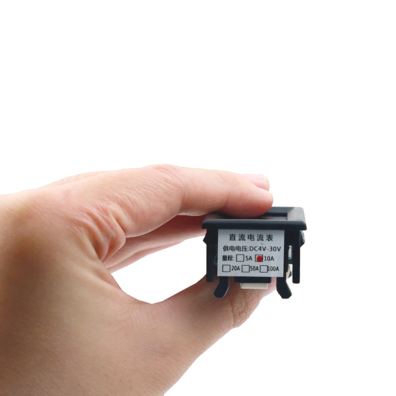 

10pcs/lot Ammeter Red LED Amp Digital Meter Gauge ammeter 3 digit Current Monitor tester Panel DC 0-10A Ampere 20%Off