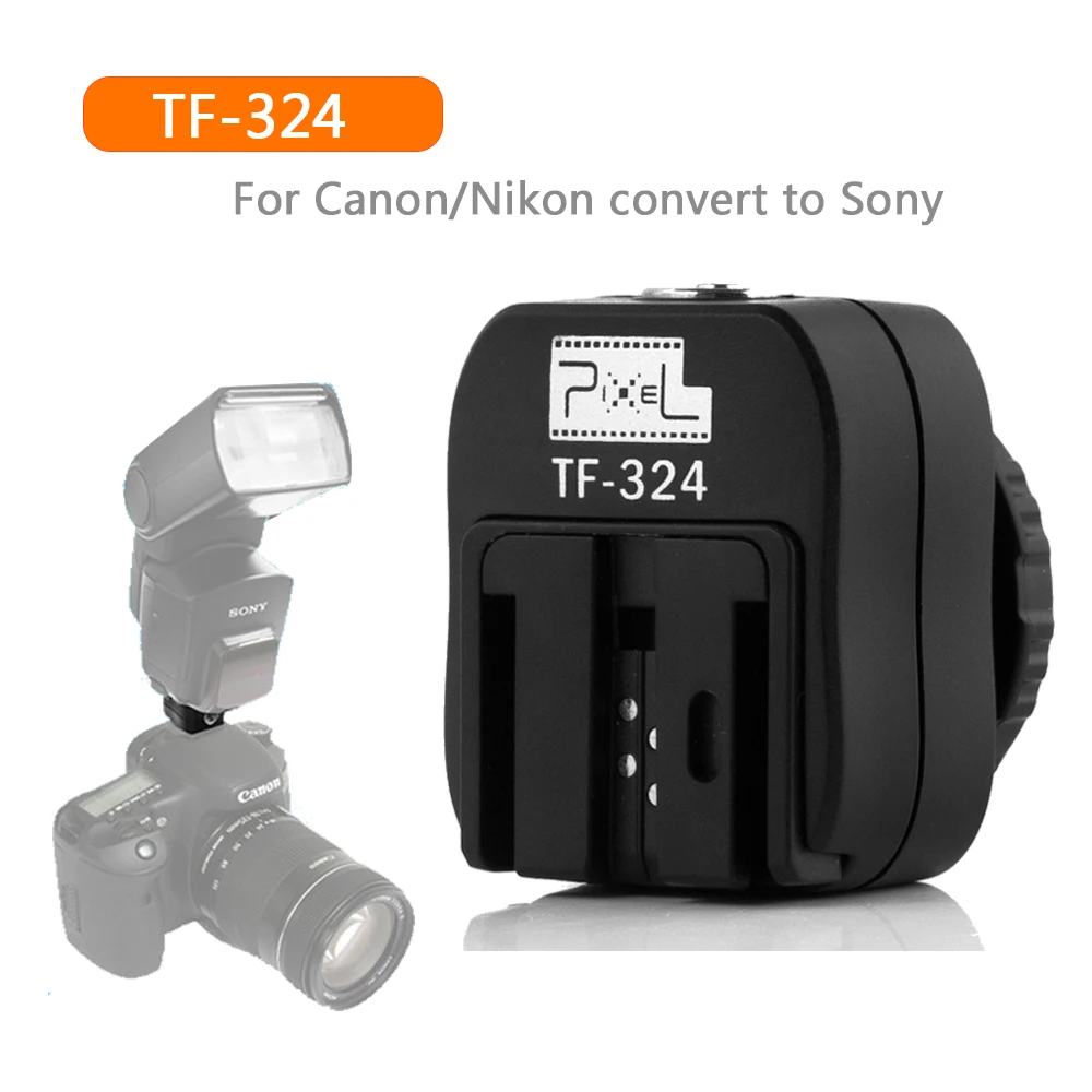PIXEL TF 324 Горячий башмак адаптер конвертер для Canon Nikon Pentax Panasonic камеры sony HVL F58AM F56AM