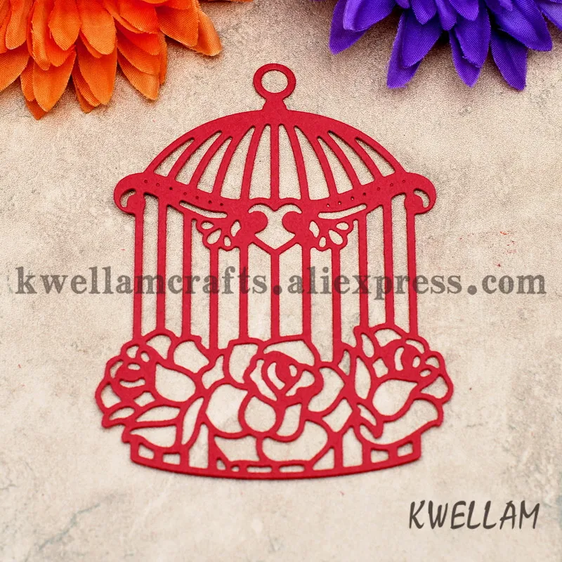 Розовая птичья клетка для скрапбукинга сделай сам альбом карточки бумажные