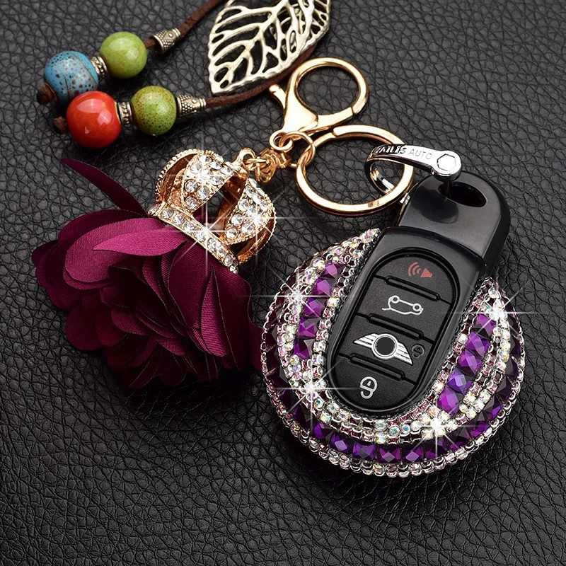 Роскошный чехол для ключей с бриллиантом BMW MINI Cooper F56 F55 F54 F60 R55 R56 R59 R60 R61 ONE S Clubman|mini