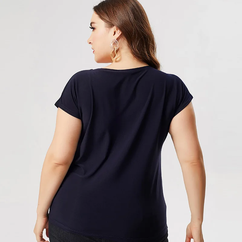 MG 2019 летние женские Короткие рукава-Рубашки Модные большие размеры мама