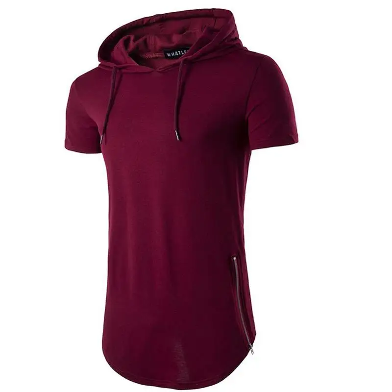 2017 брендовая Новая удлиненная Мужская футболка в стиле хип-хоп мужская длинная с