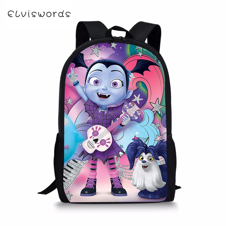 Детский Школьный рюкзак ELVISWORDS детский с принтом Vampirina дизайнерские школьные