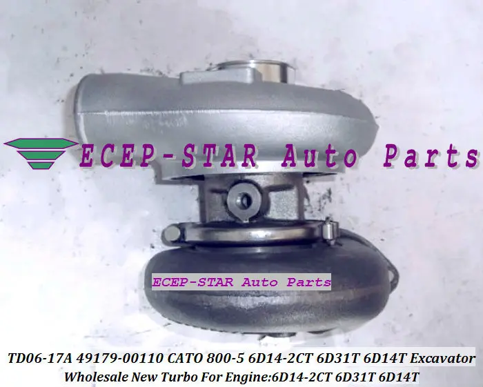TD06-17A 49179-00110 ME037701 турбо с масляным охлаждением для Mitsubishi Fuso Truck Komatsu SK07-2 Kato HD770SE 880SE