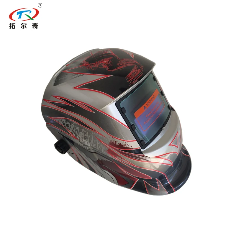 Red Welding Helmet Monster Printing Battery Semi-automatic Mask Mig Arc Tig Welder Machine TRQ-HD15with 2233de | Инструменты
