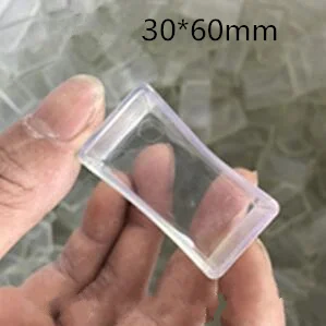 30mmX60mm 4 шт прозрачные колпачки для ног стула Нескользящая мебель для стола напольные ножки защитные накладки резиновая мебель пробки отверстия домашний декор - Цвет: 30mmX60mm