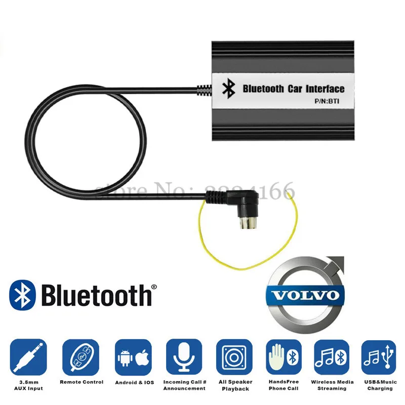 Музыкальный адаптер SITAILE для автомобиля Bluetooth A2DP MP3 Volvo HU series C70 S40/60/80 V70 XC70