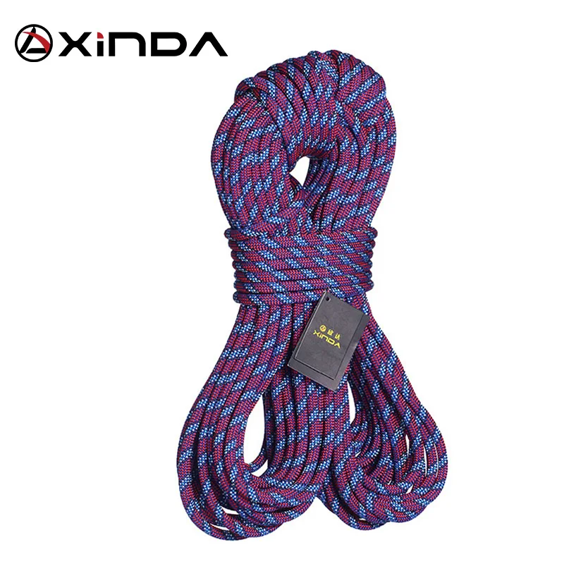 

XINDA Rock Climbing Dynamic Rope Outdoor Hiking 11mm Diameter Power Rope High strength Cord Lanyard Safety Rope Survival Tool