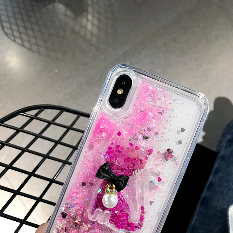 Чехол для телефона Kelibo с зыбучим песком iPhone X 7 8 Plus чехол 6 6s XR XS Max блестящий