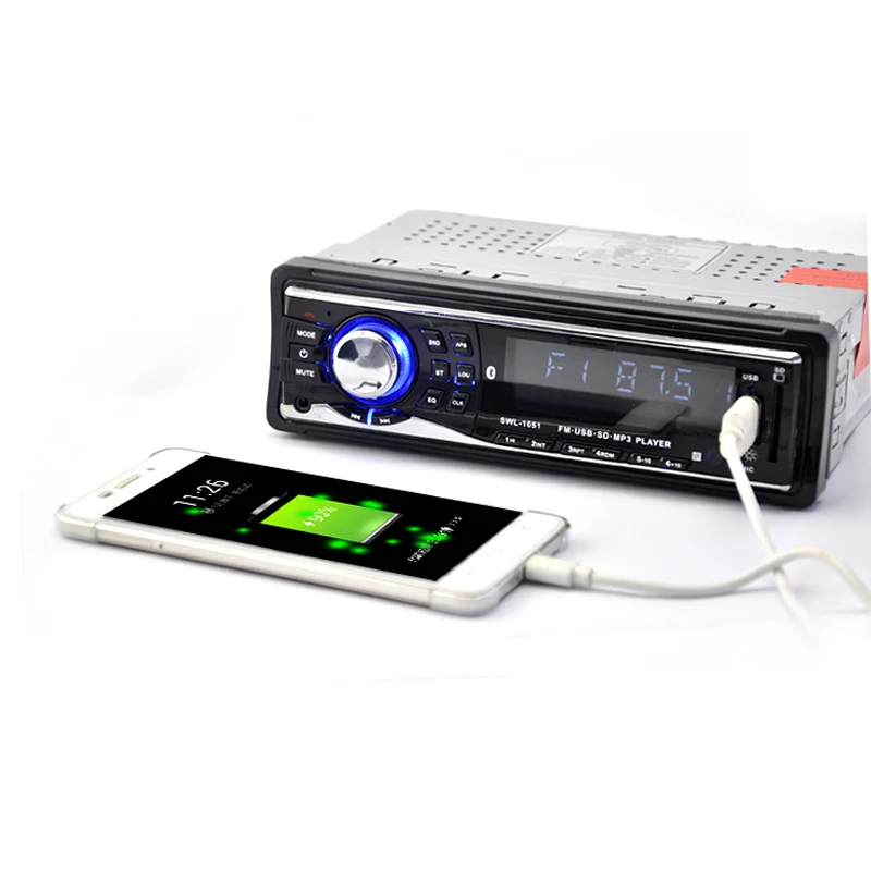 Автоматическое автомобильное радио 1 Din Bluetooth MP3 плеер 12V 4 канальный аудио Handfree Usb FM