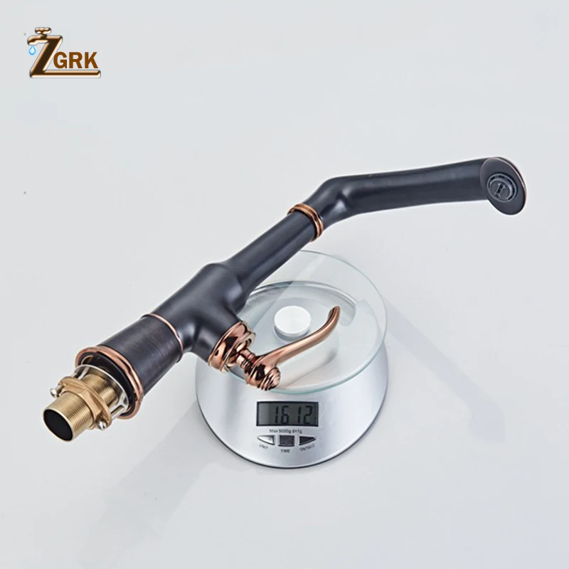 zgrk kitchen faucets contemporary oil rubbed bronze kitchen sink faucet high spout deck mounted mixer hot cold water tap crane free global shipping