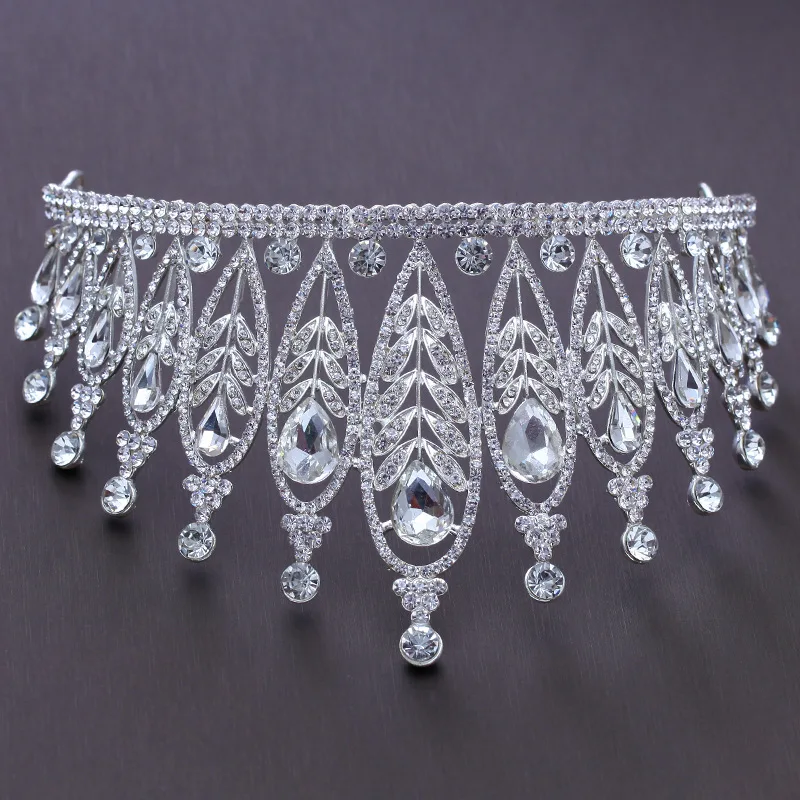 Occident style bride's tiaras and Crowns Princess Queen crown rhinestone Wedding hair accessories trendy jewelry HD180 | Украшения и