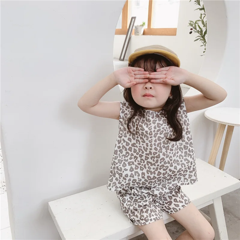 2019 летний костюм для малышей майка футболка без рукавов + шорты комплект из 2