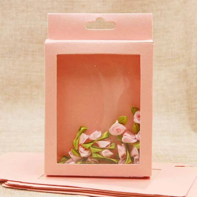 

Zerong Jewelry package box with window .DIy paper bangles /bracelt charms gifts products display box with hanger 20pc per lot