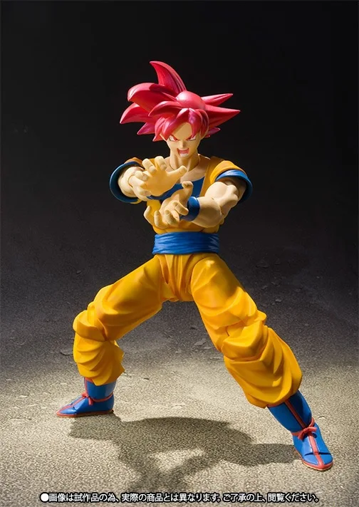 

Anime Dragon Ball Z Super Saiyan God Goku Joint Movable PVC Action Figure Collection Model Kids Toy Doll 16cm