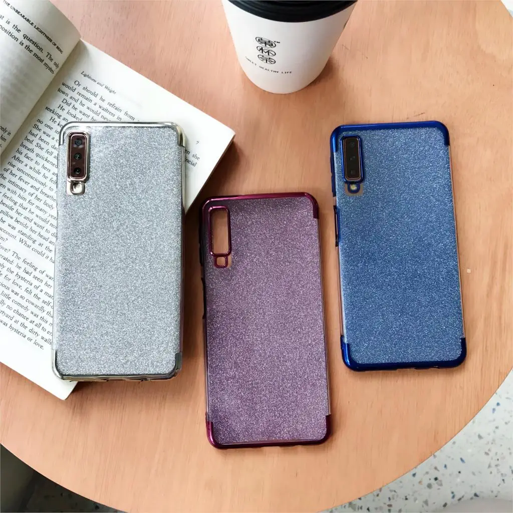 Glitter Silicone TPU Case For Samsung A50 Cover Bling M10 M20 M30 A10 A20 A30 A70 A6 A7 A8 J4 J6 2018 S10 S10E S9 Plus |