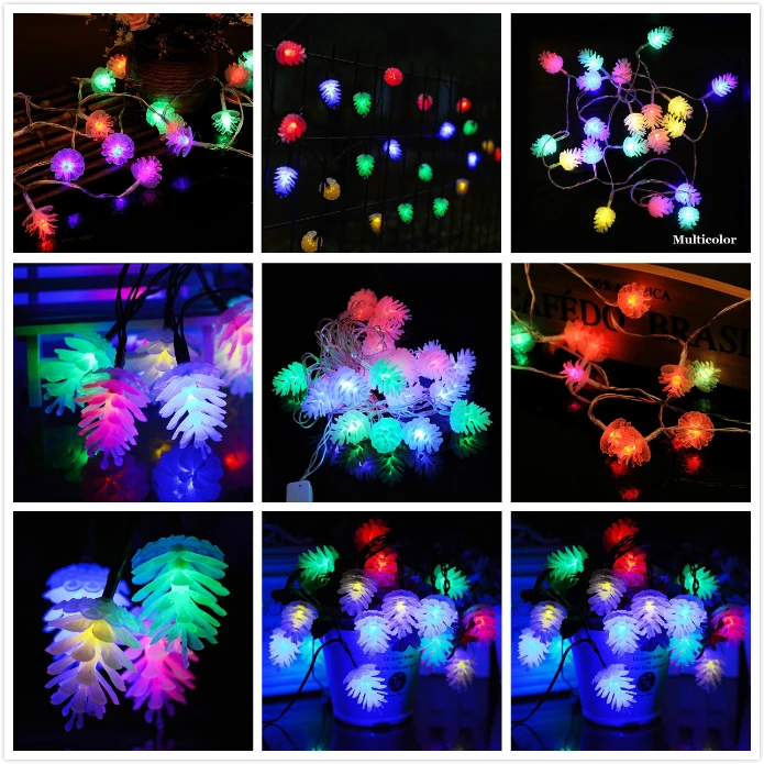 HUSUYUHU SISI 4 м 20 светодиодов RGB светодиодные гирлянды Рождественская гирлянда