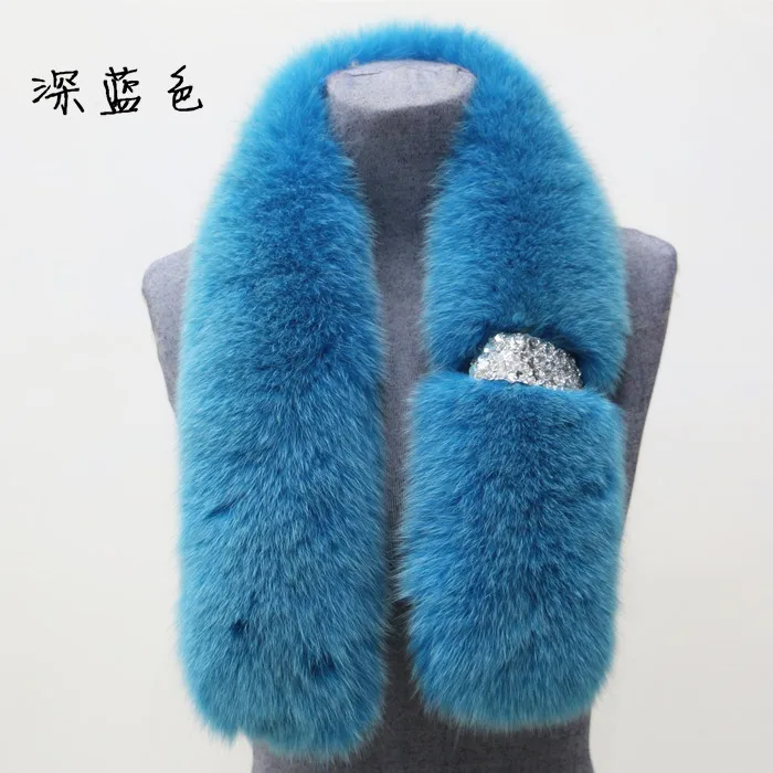 ZDFURS* Зимний натуральный Лисий мех шаль модный воротник длинный меховой шарф женский лисий мех кольцо украшение пальто меховой воротник