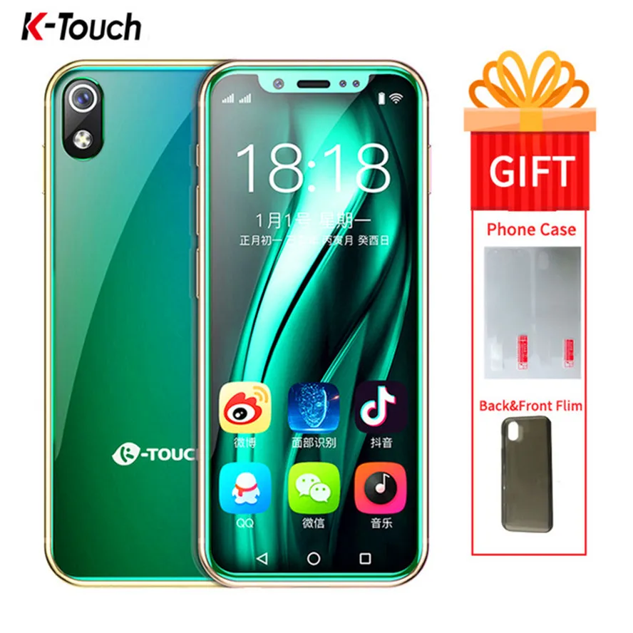 Супер мини мобильный телефон K TOUCH I9 Android 8 1 3 ГБ 32 2000 мАч металлическая рамка Telefone