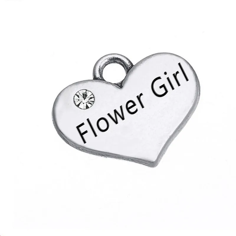 10 шт./лот Очаровательные Подвески в виде сердца античный серебряный цвет