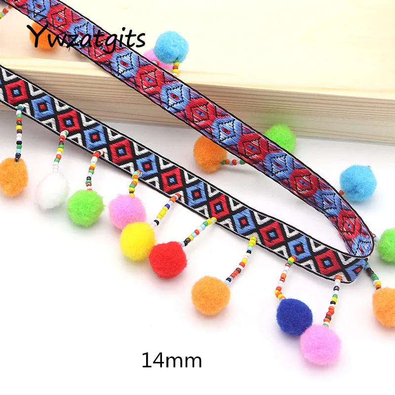 Style 6 14mm Ywzatgits 1 ярд/лот кисточка кружева лента помпон Отделка Ткань для самостоятельного пошива одежды обувь мешок подарок ремесла материалы аксессуар YN0302 - Цвет: Style 6 14mm