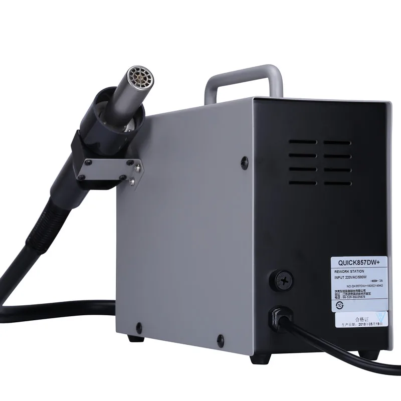 Быстрая 857DW + 580W Горячая воздушная пушка станция с нагревателем Bga паяльная SMD