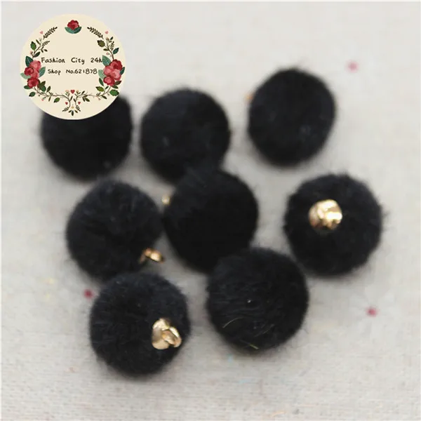 20pcs 20 шт 16 мм смешанные цвета, покрытая тканью, круглая подвеска из бисера для рукоделия/рукоделия - Цвет: 20pcs