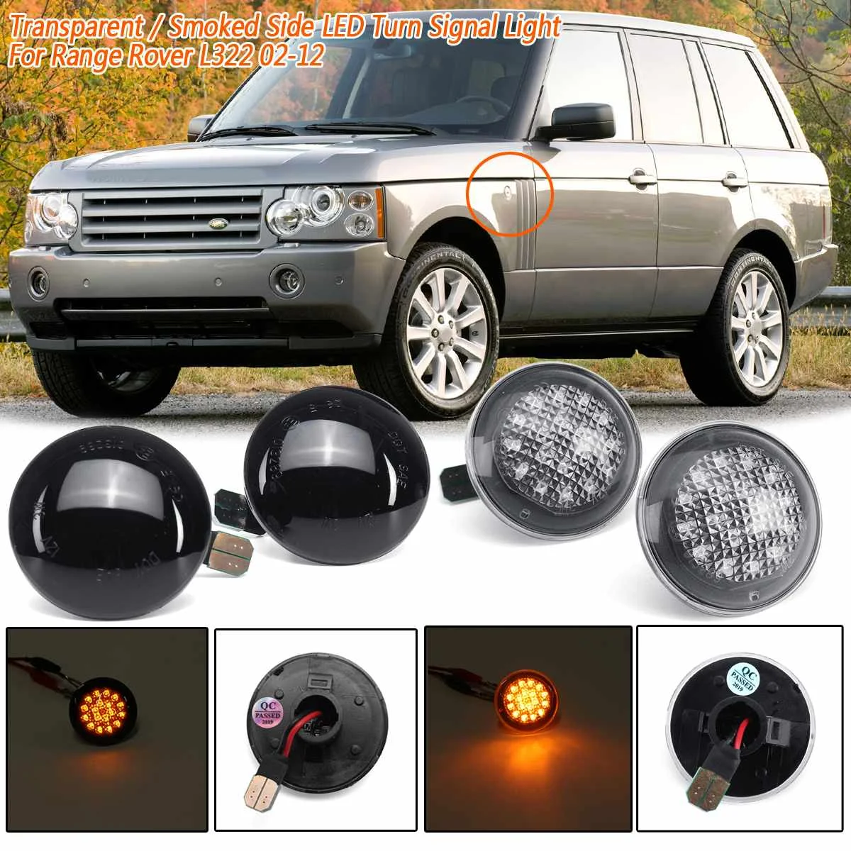 Светодиодный светильник повторитель для Land Range Rover L322 2 шт. 2002 2003 2004 2012|Сигнальная