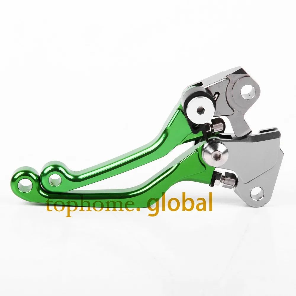 Для Kawasaki KX250F KX450F 2013 2018 CNC Поворотные Рычаги тормозного сцепления Green Dirtbike 2014 2015 2016
