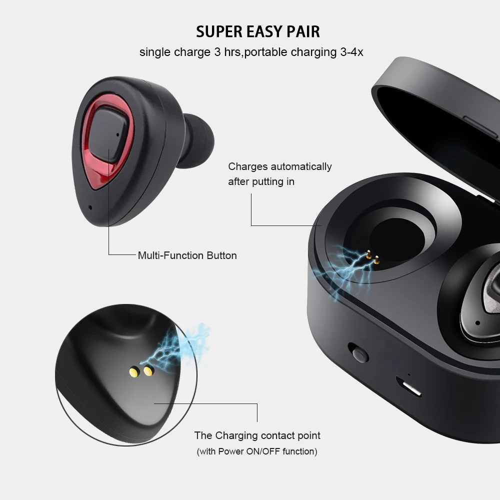 Sago K5S TWS Bluetooth 4 1 наушники Dual Mini True беспроводные стерео звуковая гарнитура громкой