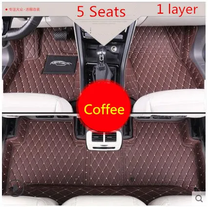 K 5 Seat 1/2 слоя из искусственной кожи грунтовка напольный коврик коврики для Volkswagen Passat Touran L 5/7 мест 17 AB320 - Название цвета: K 5 Seat