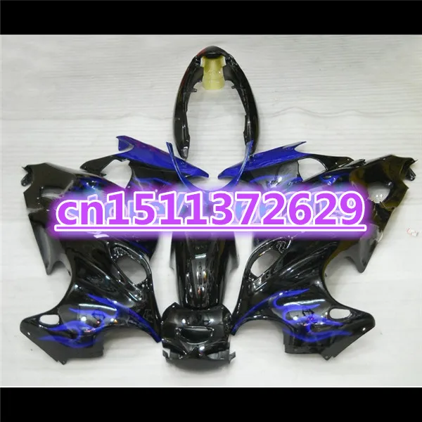 Bo Fairings for A GSX750F 600F Katana 1997 98 99 00 01 02 03 04 2005 GSX 600 F Fairing blue flame black | Автомобили и мотоциклы