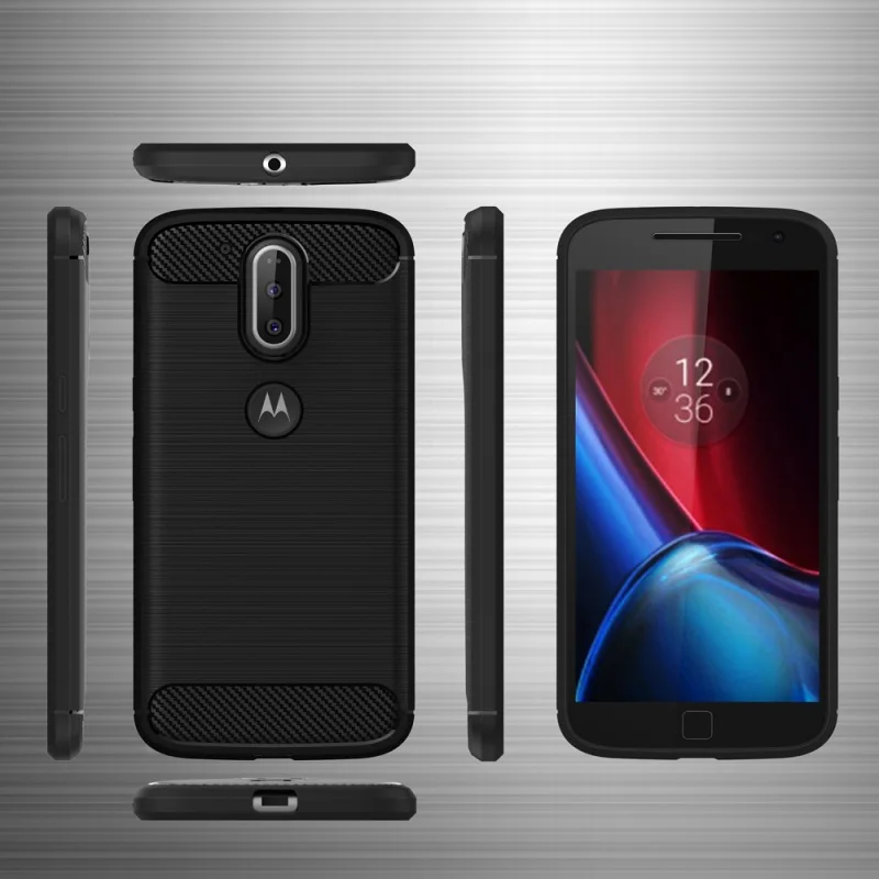 Чехол для Motorola Moto G4/G4 Plus чехол мобильного телефона из углеродного волокна матовый