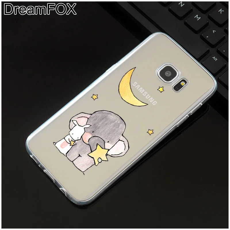 DREAMFOX L572 милый слон Мягкий ТПУ силиконовый чехол для samsung Galaxy Note S 6 7 8 9 10 10e 11 11e Lite Edge