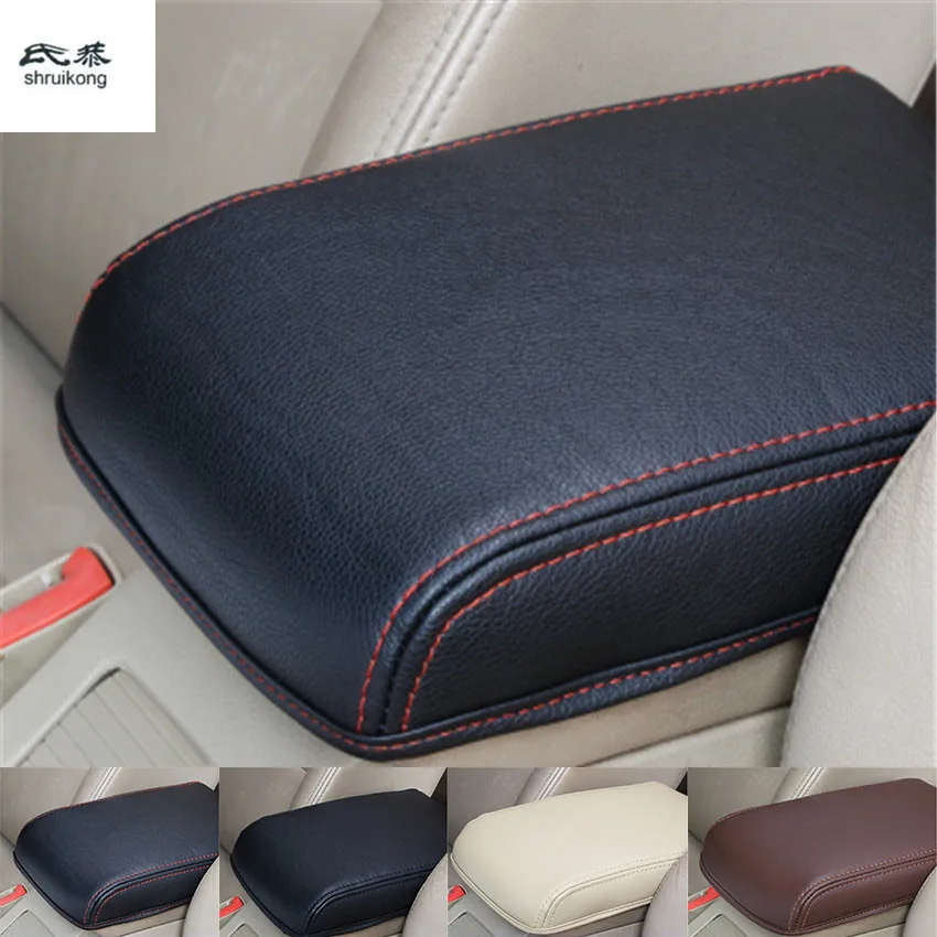 

Free shipping high quality 1pc for 2015-2018 SKODA Octavia A7 PU leather car accessories armrest box protection cover