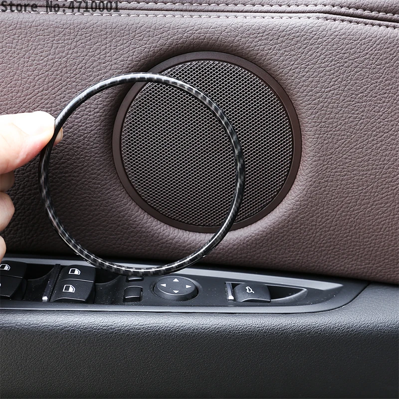 4 шт. хромированные кольца из углеродного волокна для BMW X5 F15 2014-2018 X6 F16 2015-2018 |