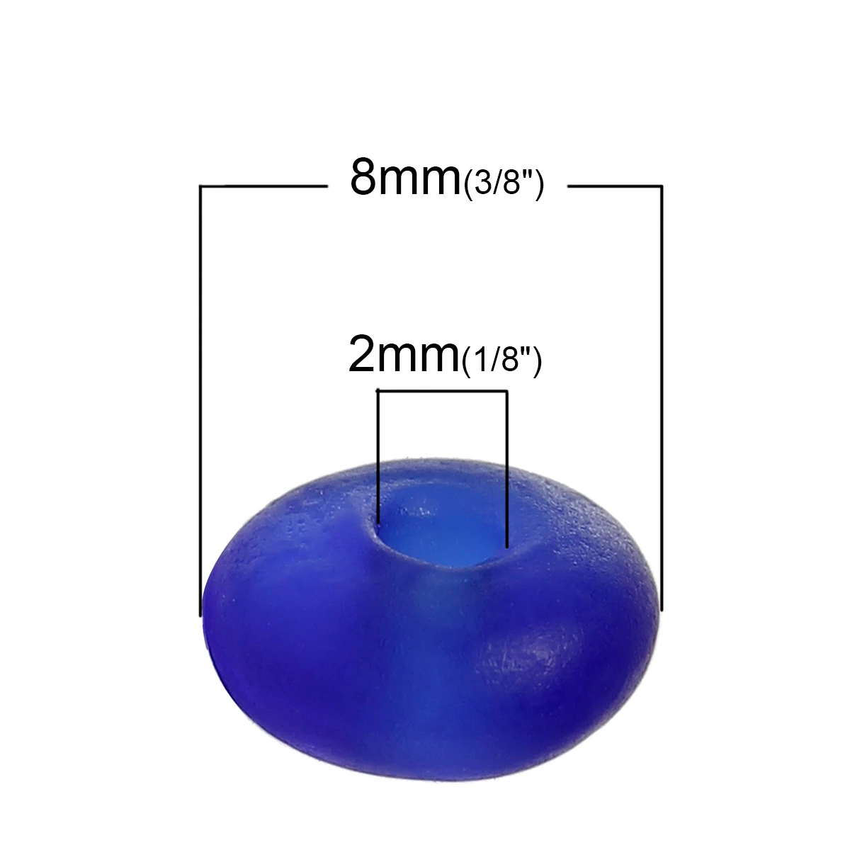 DoreenBeads Lampwork Glass Beads Abacus Deep blue Frosted About 8mm( 3/8&quot) x 4mm( 1/8&quot) Hole: Approx 2mm 50 PCs | Украшения и